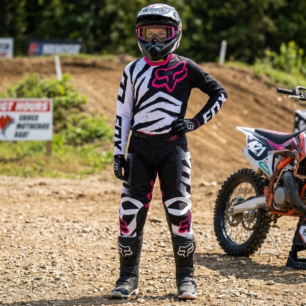 Fox Racing 180 Kids Motocross Pants Specialized Pink Black White Size 6/22